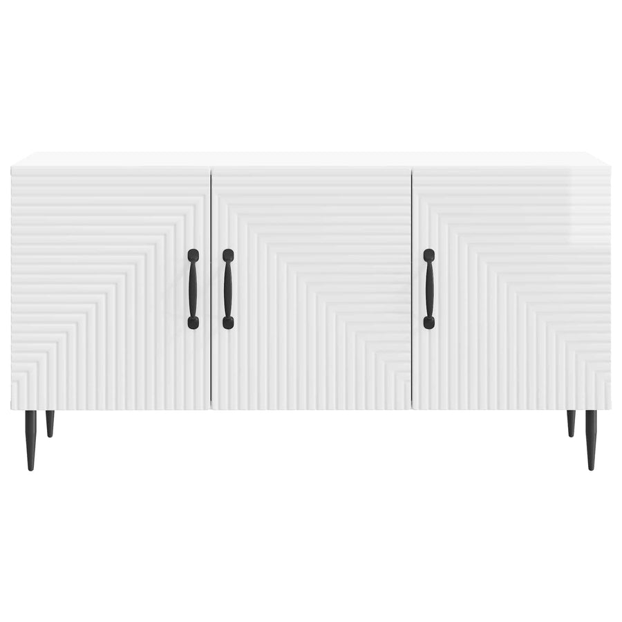 TV-kast Hoogglans Wit 99 x 34,5 x 50 cm Bewerkt hout