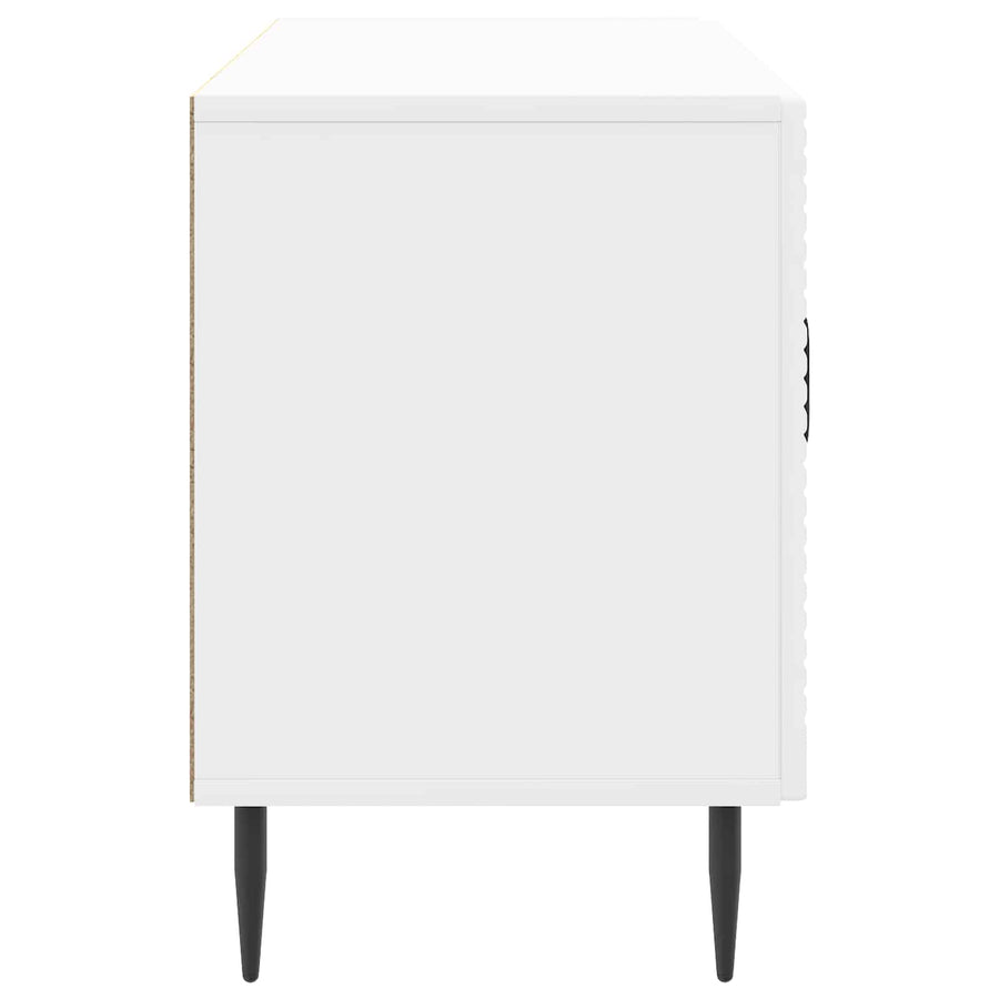 TV-kast Hoogglans Wit 99 x 34,5 x 50 cm Bewerkt hout