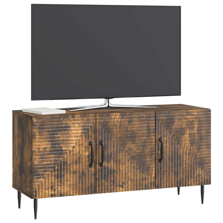 TV-kast Gerookt eiken 99 x 34,5 x 50 cm Bewerkt hout