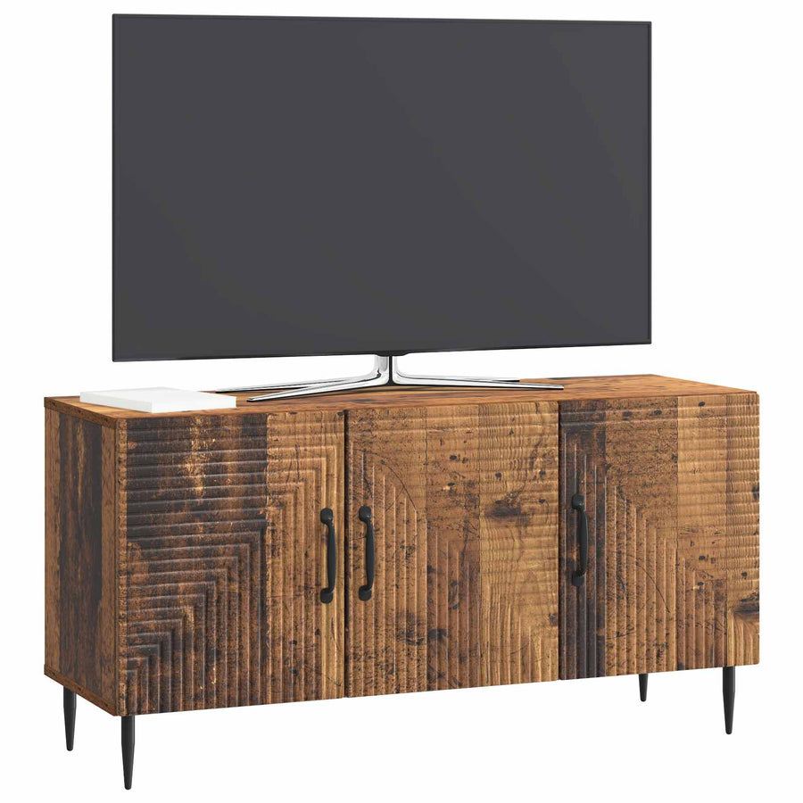 TV-kast Oud hout 99 x 34,5 x 50 cm Bewerkt hout