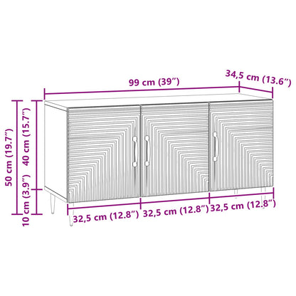TV-kast Oud hout 99 x 34,5 x 50 cm Bewerkt hout