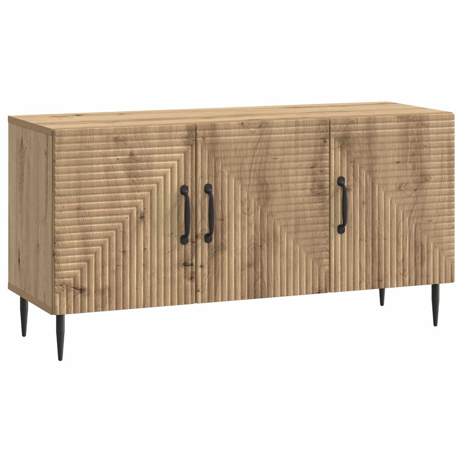 TV-kast Artisanaal eiken 99 x 34,5 x 50 cm Bewerkt hout