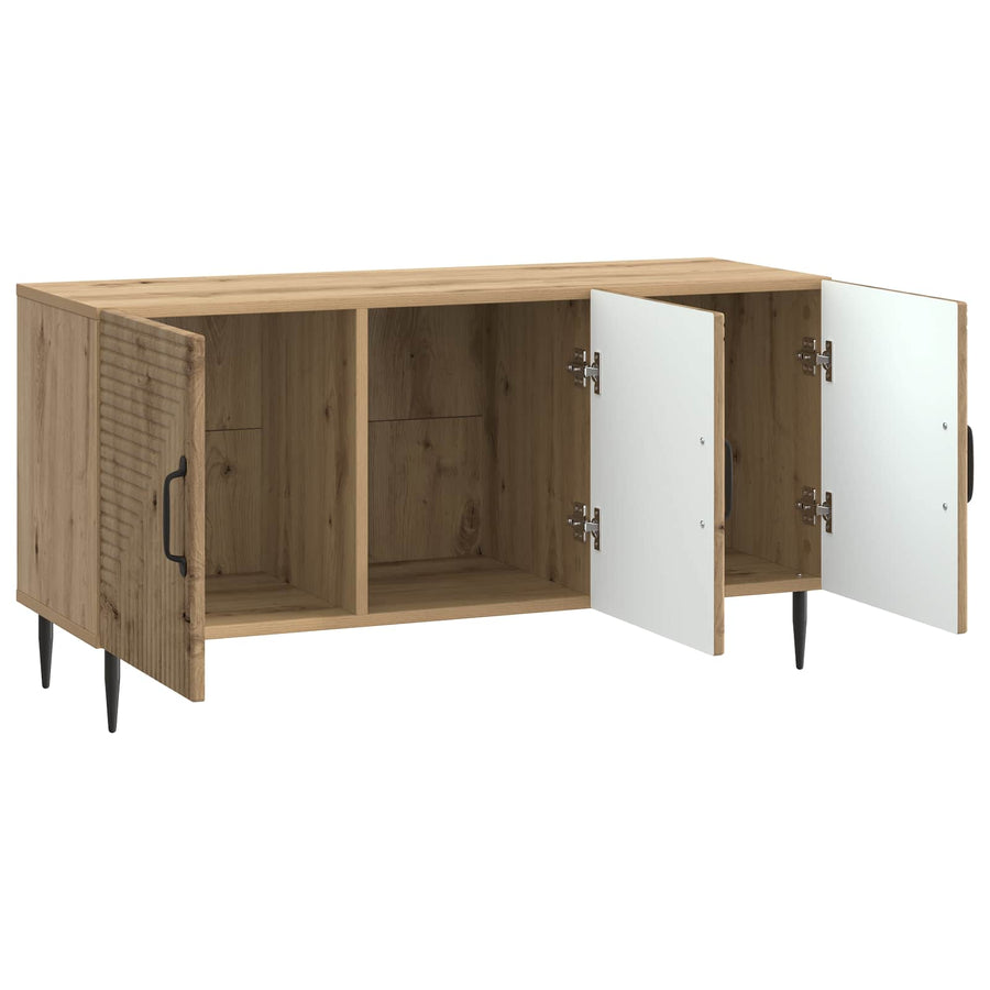 TV-kast Artisanaal eiken 99 x 34,5 x 50 cm Bewerkt hout