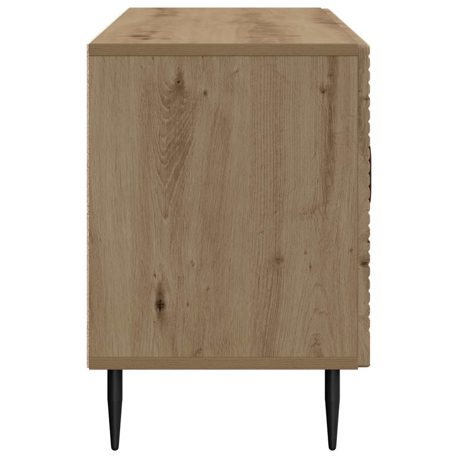 TV-kast Artisanaal eiken 99 x 34,5 x 50 cm Bewerkt hout