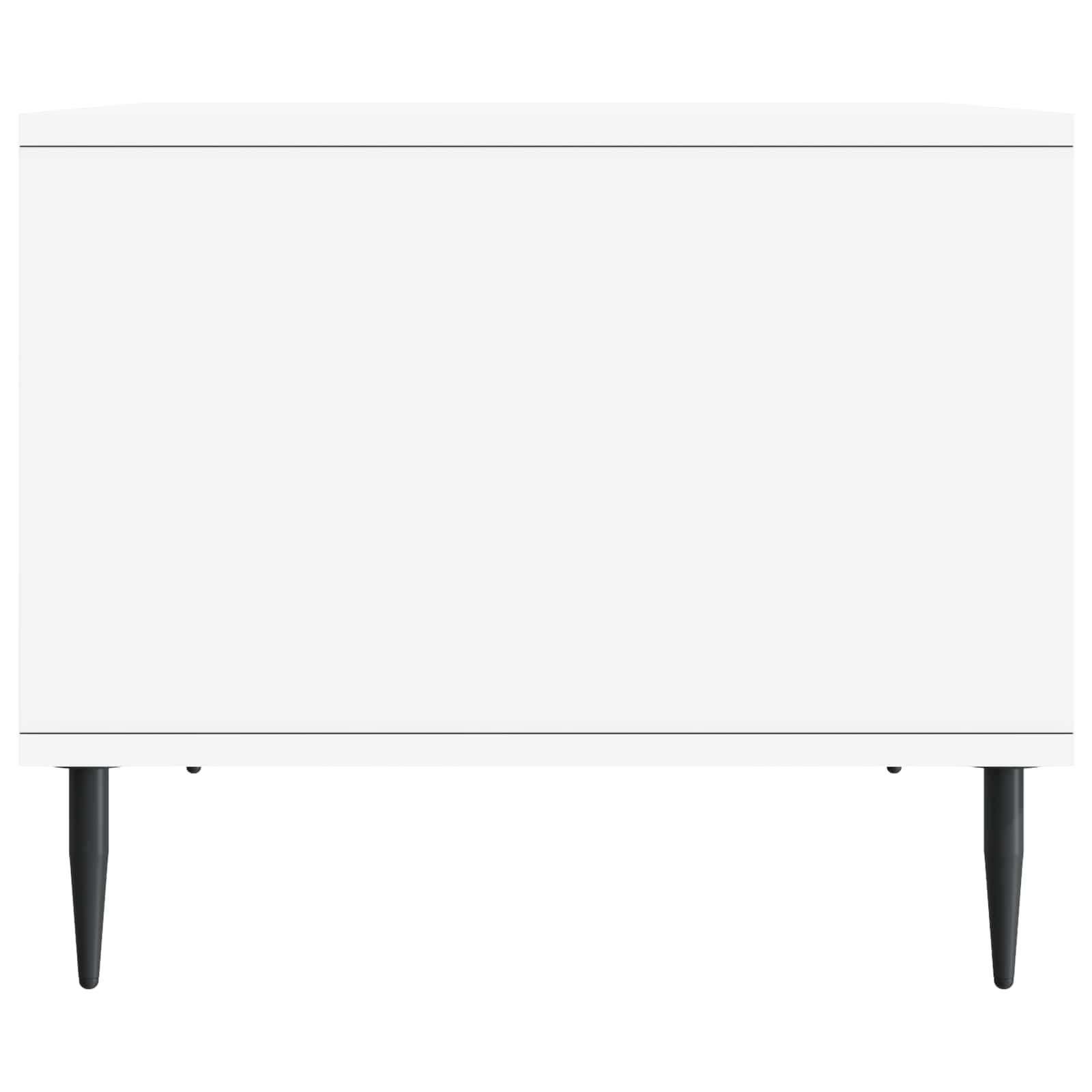 Salontafel Wit 90 x 50 x 40 cm Bewerkt hout