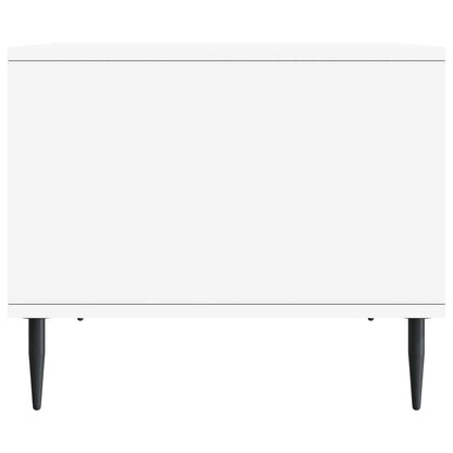 Salontafel Wit 90 x 50 x 40 cm Bewerkt hout