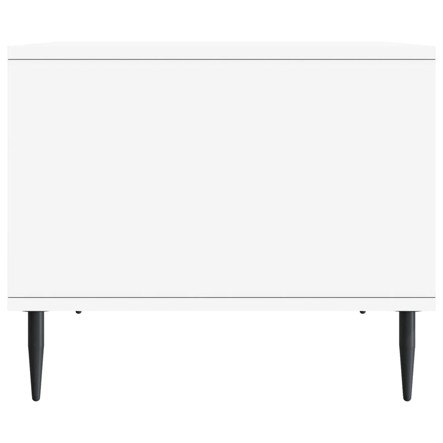 Salontafel Wit 90 x 50 x 40 cm Bewerkt hout