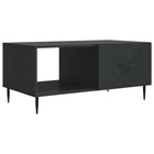 Salontafel 90x50x40 cm zwart bewerkt hout
