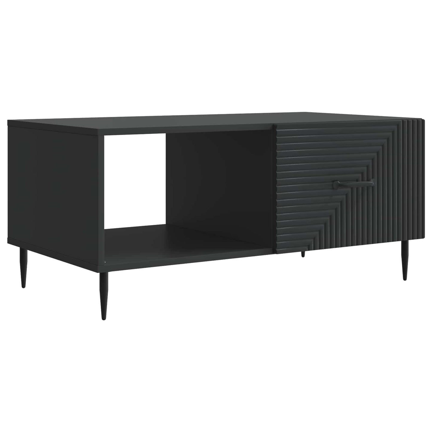 Salontafel Zwart 90 x 50 x 40 cm Bewerkt hout
