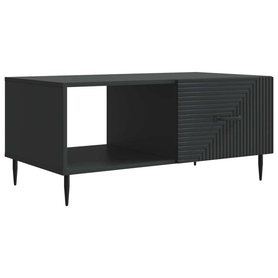 Salontafel Zwart 90 x 50 x 40 cm Bewerkt hout