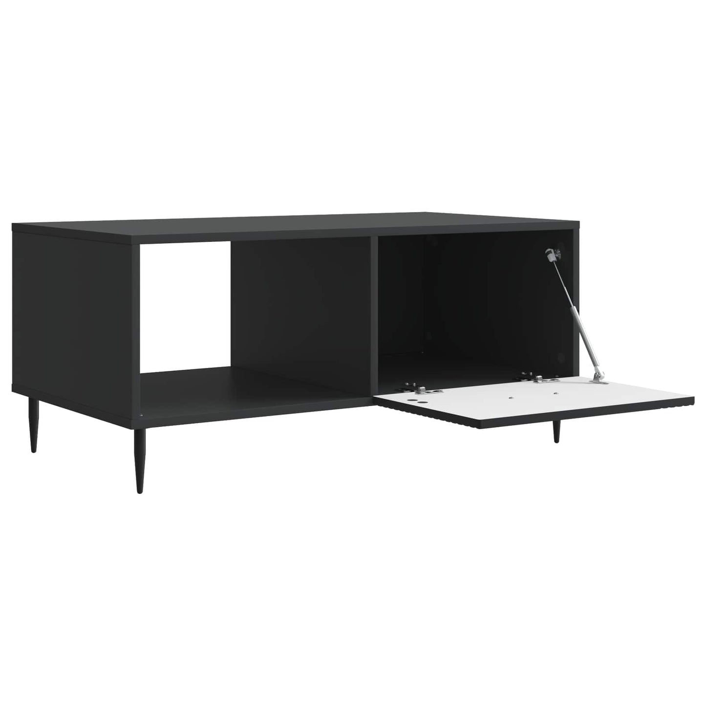 Salontafel Zwart 90 x 50 x 40 cm Bewerkt hout