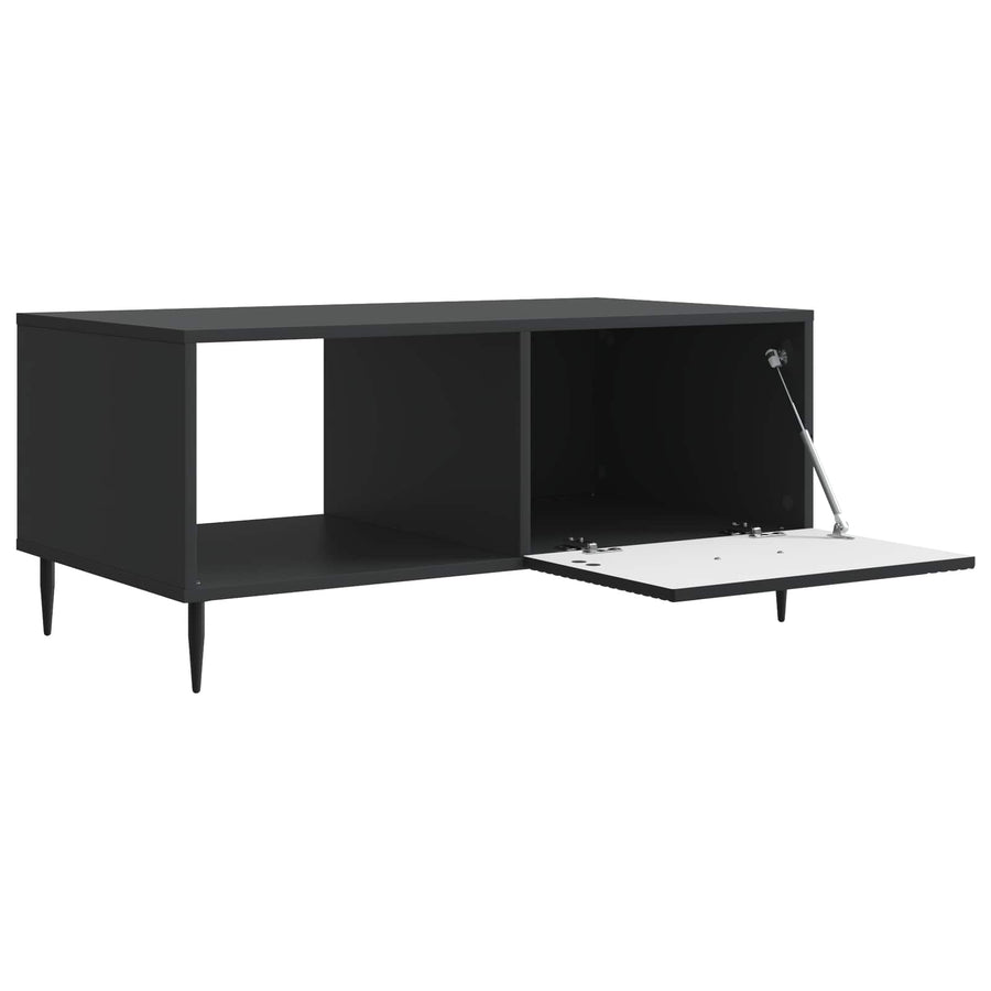 Salontafel Zwart 90 x 50 x 40 cm Bewerkt hout