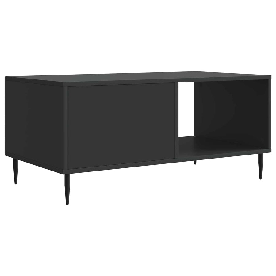 Salontafel Zwart 90 x 50 x 40 cm Bewerkt hout