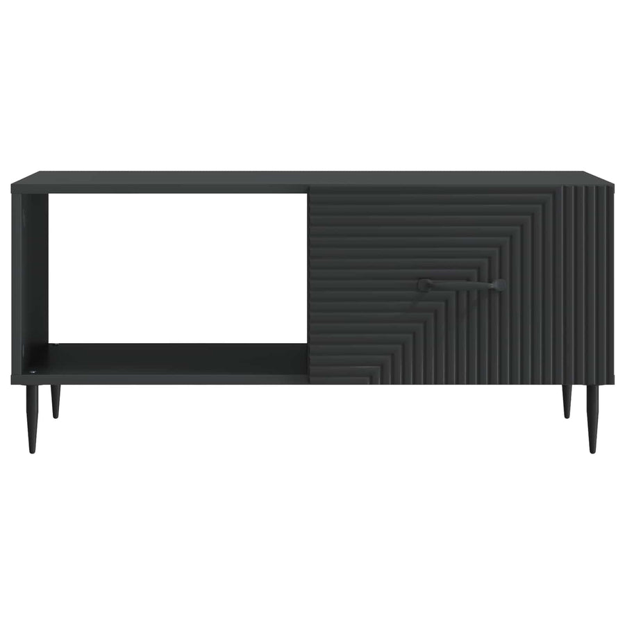 Salontafel Zwart 90 x 50 x 40 cm Bewerkt hout