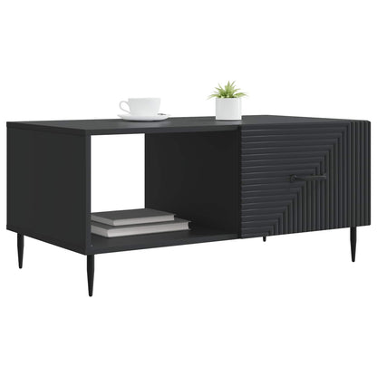 Salontafel Zwart 90 x 50 x 40 cm Bewerkt hout