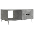 Salontafel 90x50x40 cm betongrijs bewerkt hout