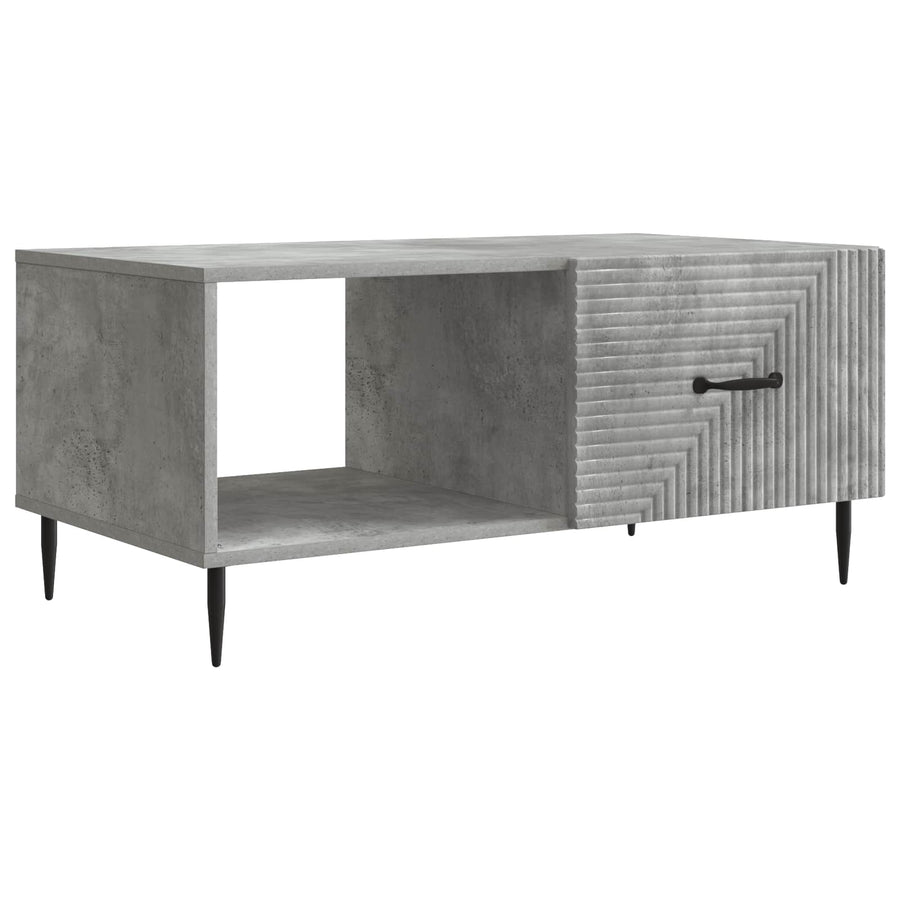 Salontafel Betongrijs 90 x 50 x 40 cm Bewerkt hout