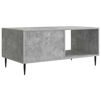 Salontafel Betongrijs 90 x 50 x 40 cm Bewerkt hout
