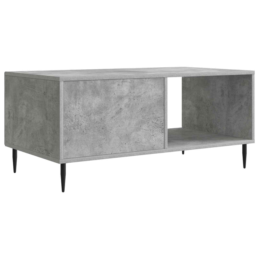 Salontafel Betongrijs 90 x 50 x 40 cm Bewerkt hout