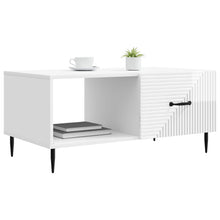 Salontafel Hoogglans Wit 90 x 50 x 40 cm Bewerkt hout
