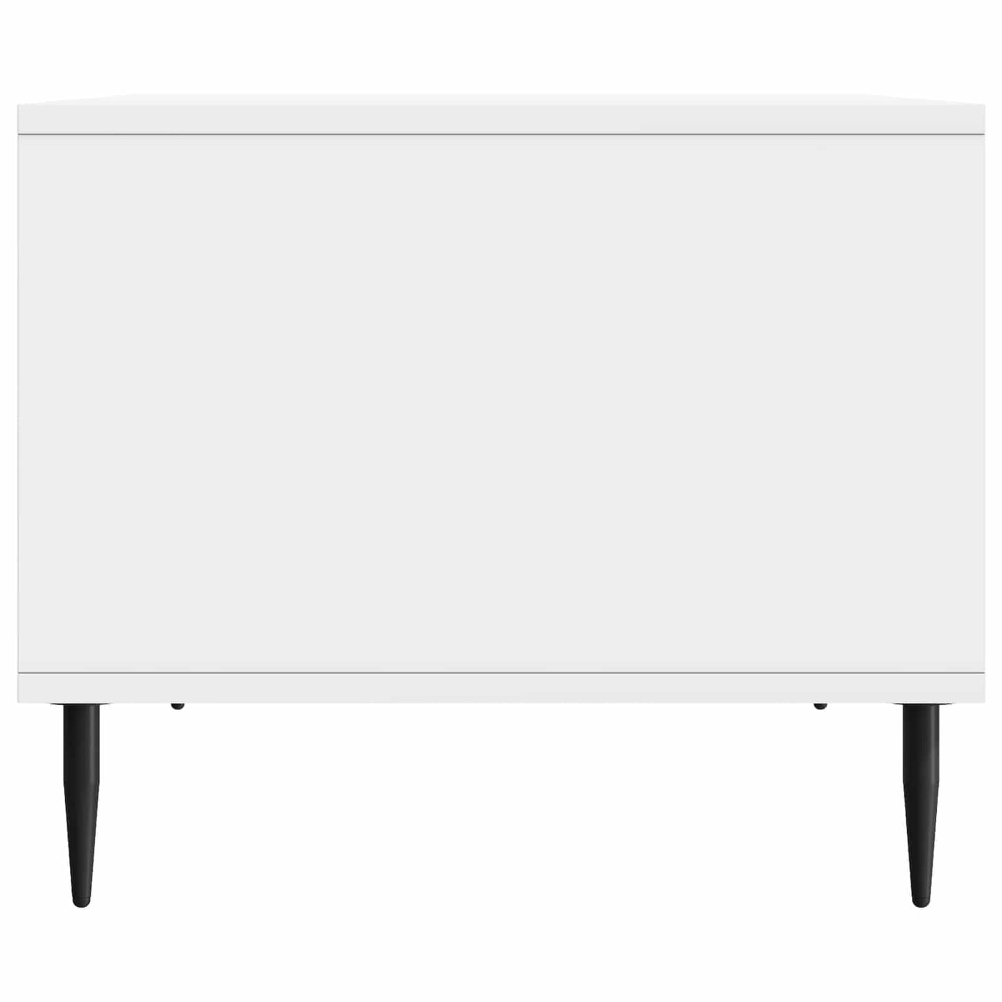 Salontafel Hoogglans Wit 90 x 50 x 40 cm Bewerkt hout