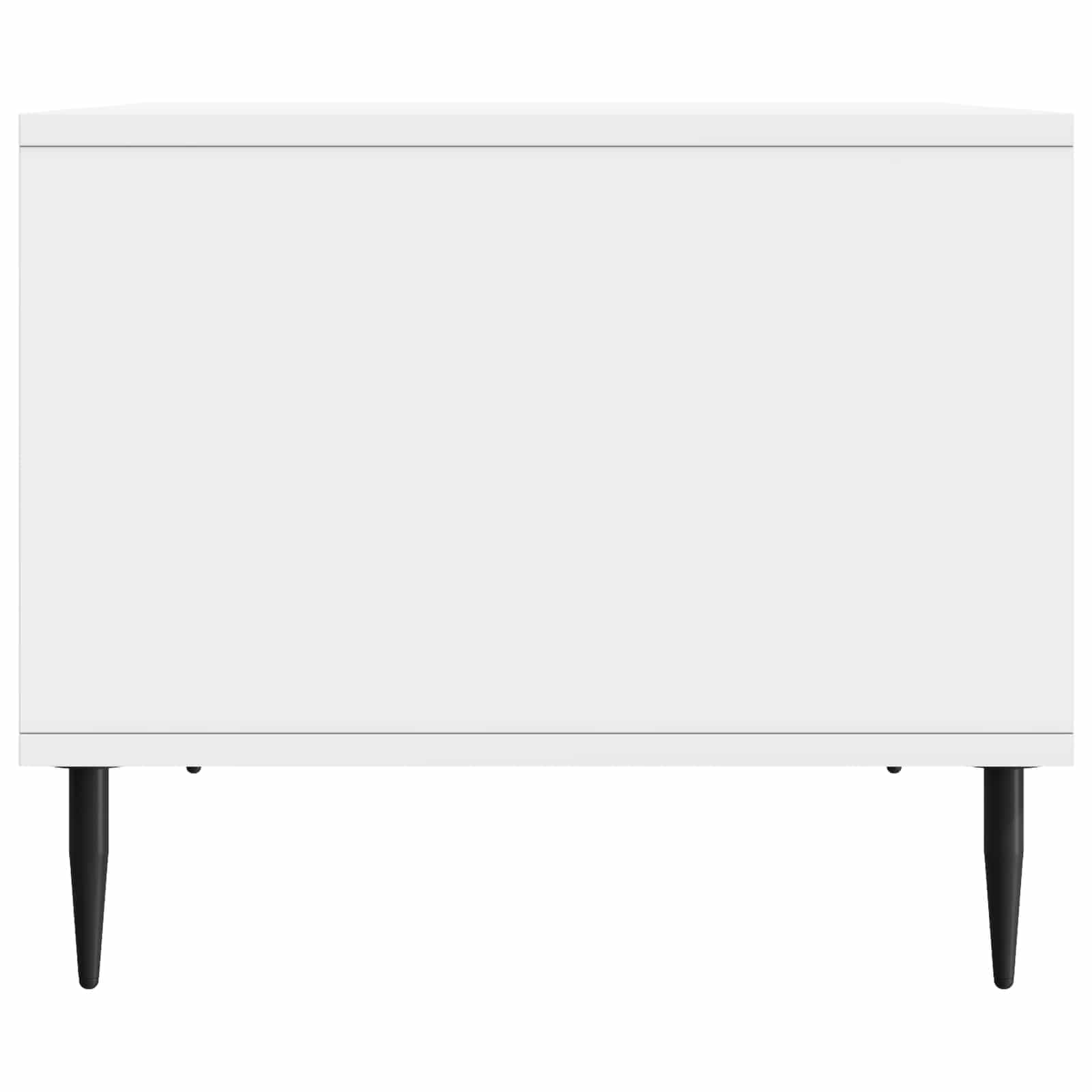 Salontafel Hoogglans Wit 90 x 50 x 40 cm Bewerkt hout
