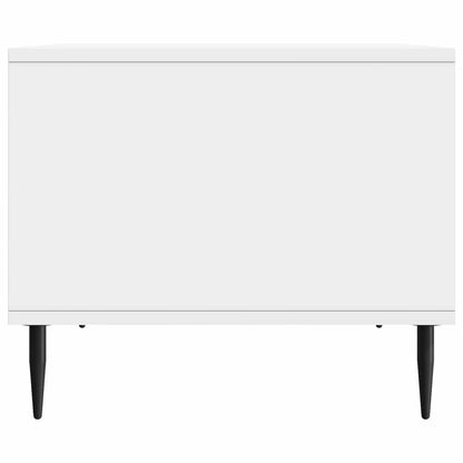 Salontafel Hoogglans Wit 90 x 50 x 40 cm Bewerkt hout