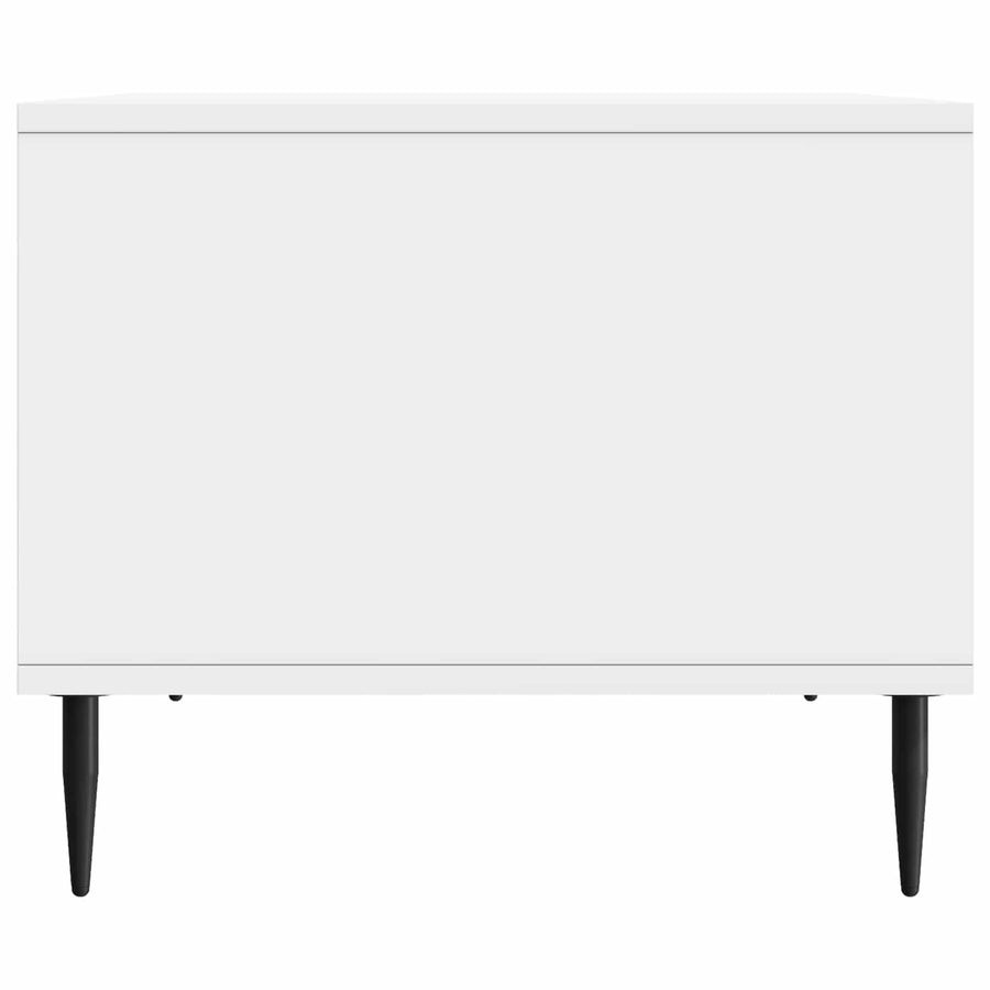 Salontafel Hoogglans Wit 90 x 50 x 40 cm Bewerkt hout