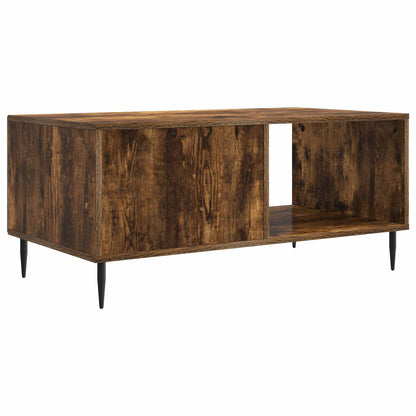 Salontafel Gerookt eiken 90 x 50 x 40 cm Bewerkt hout