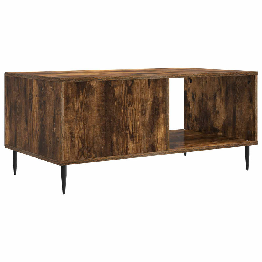 Salontafel Gerookt eiken 90 x 50 x 40 cm Bewerkt hout