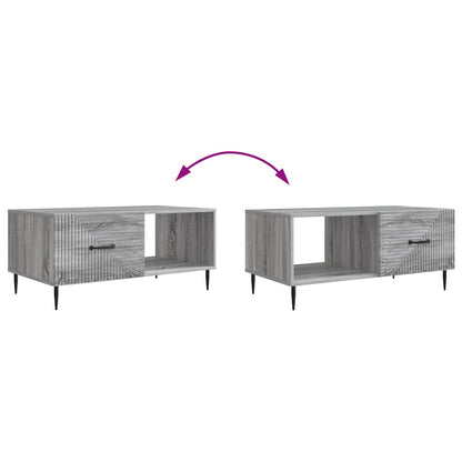 Salontafel Grijs sonoma 90 x 50 x 40 cm Bewerkt hout