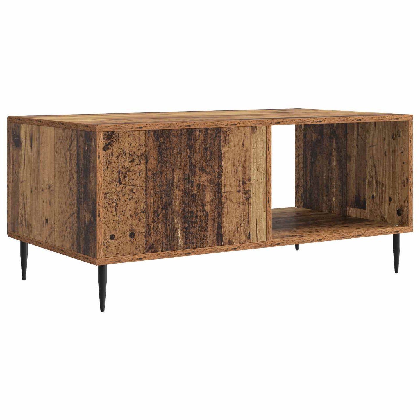Salontafel Oud hout 90 x 50 x 40 cm Bewerkt hout