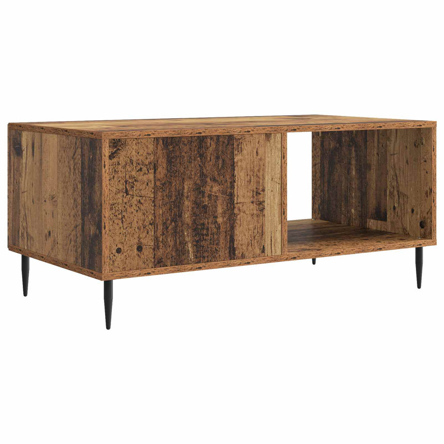 Salontafel Oud hout 90 x 50 x 40 cm Bewerkt hout