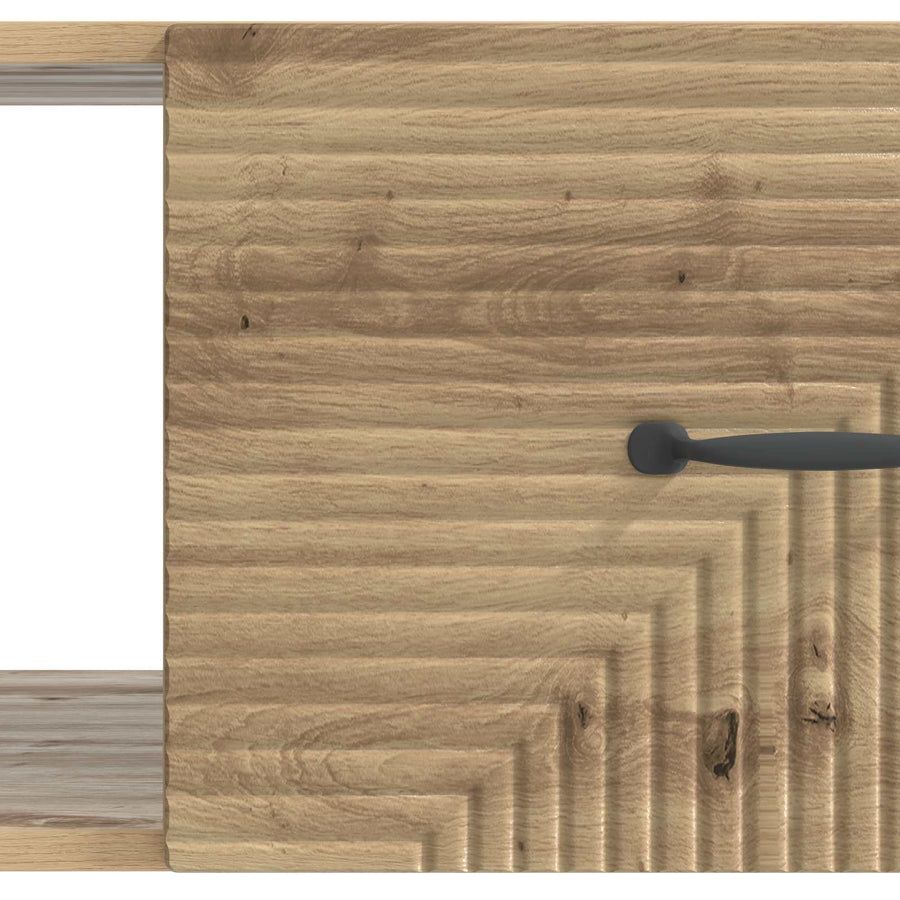 Salontafel Artisanaal eiken 90 x 50 x 40 cm Bewerkt hout