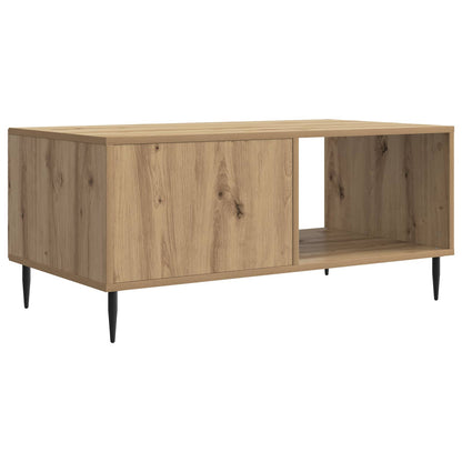 Salontafel Artisanaal eiken 90 x 50 x 40 cm Bewerkt hout