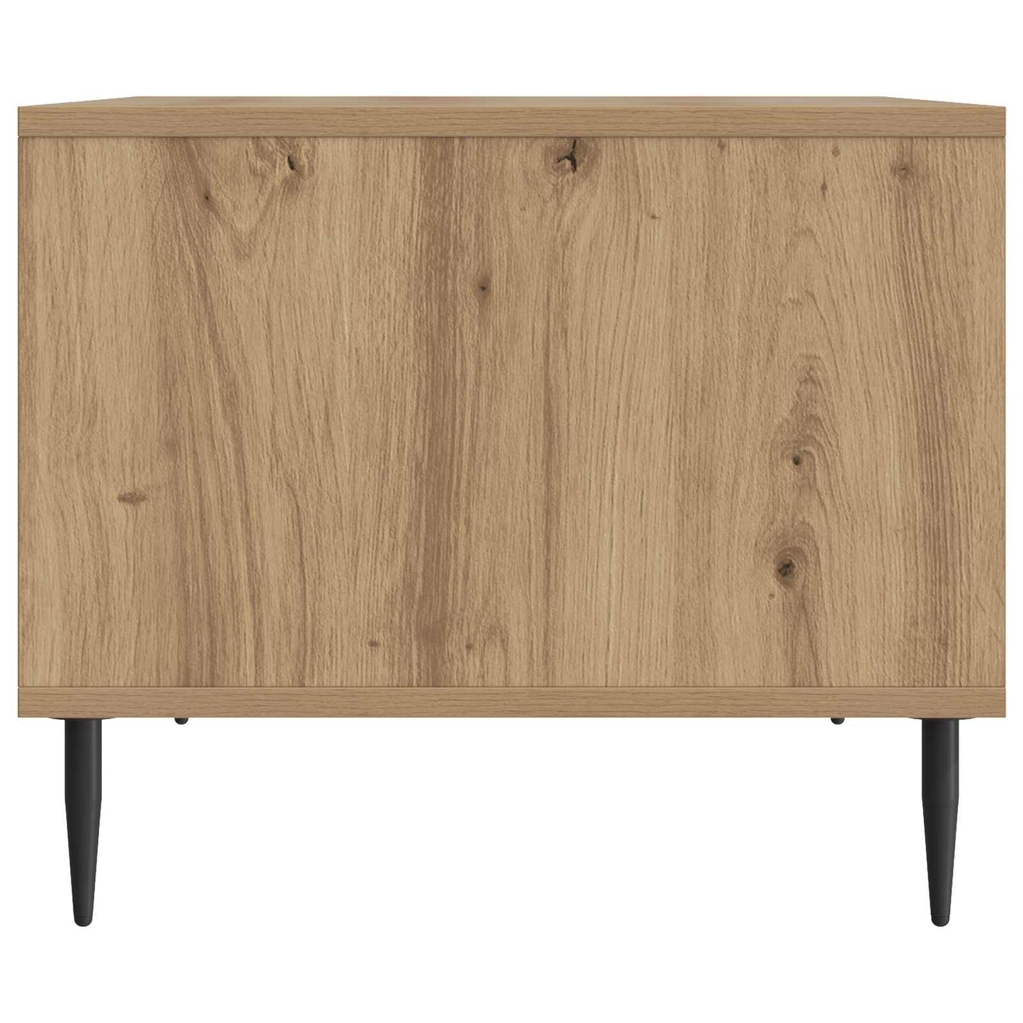 Salontafel Artisanaal eiken 90 x 50 x 40 cm Bewerkt hout