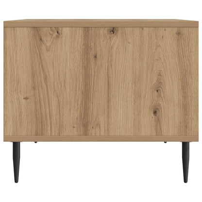 Salontafel Artisanaal eiken 90 x 50 x 40 cm Bewerkt hout