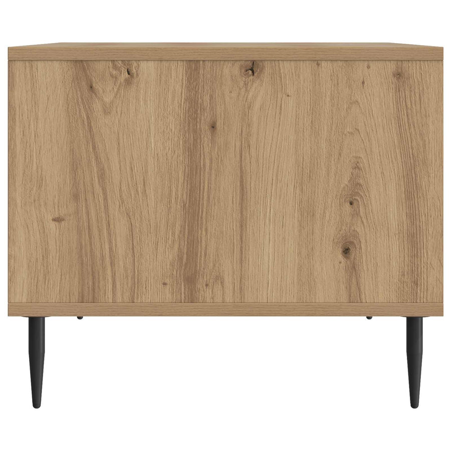Salontafel Artisanaal eiken 90 x 50 x 40 cm Bewerkt hout