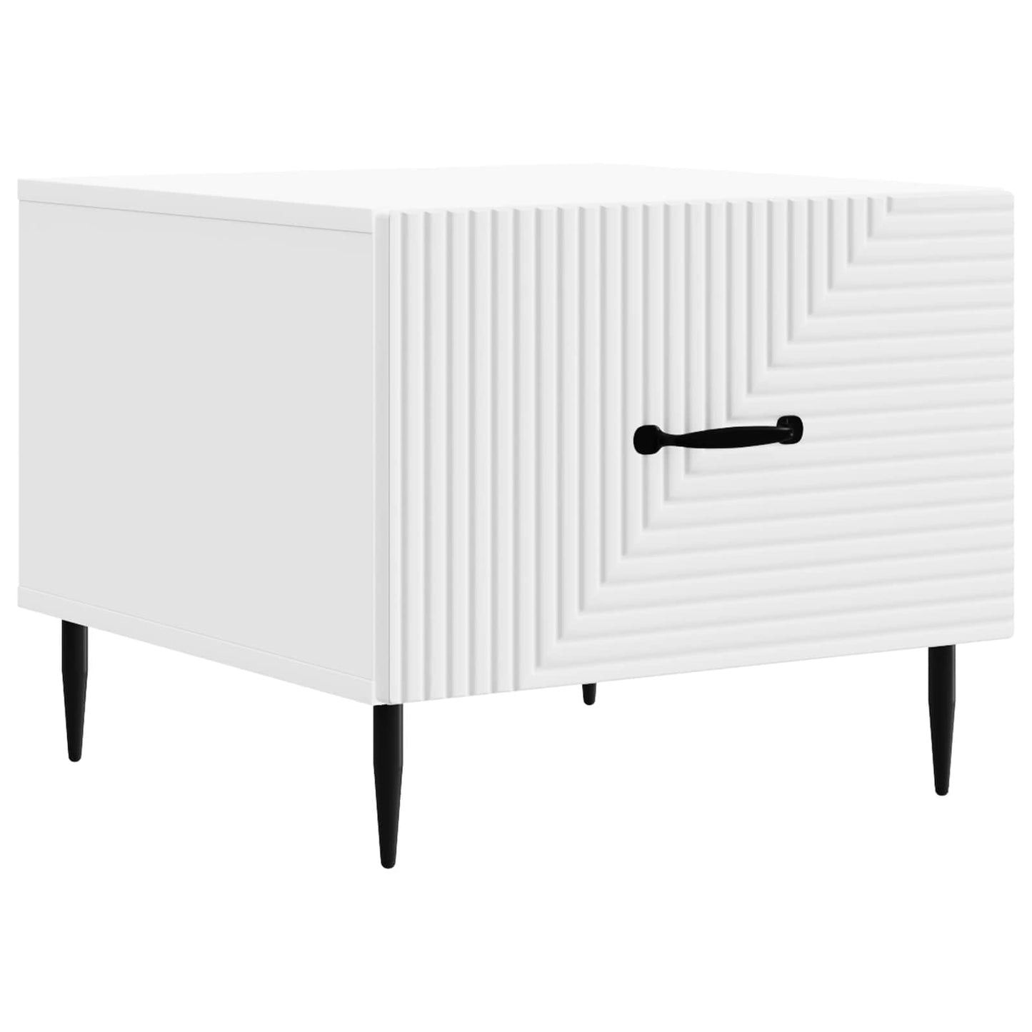 Salontafel met lade Wit 49 x 50 x 40 cm Bewerkt hout