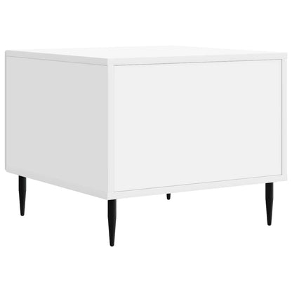 Salontafel met lade Wit 49 x 50 x 40 cm Bewerkt hout