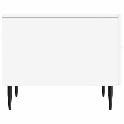 Salontafel met lade Wit 49 x 50 x 40 cm Bewerkt hout