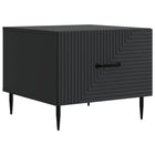 Salontafel 49x50x40 cm zwart bewerkt hout met lade