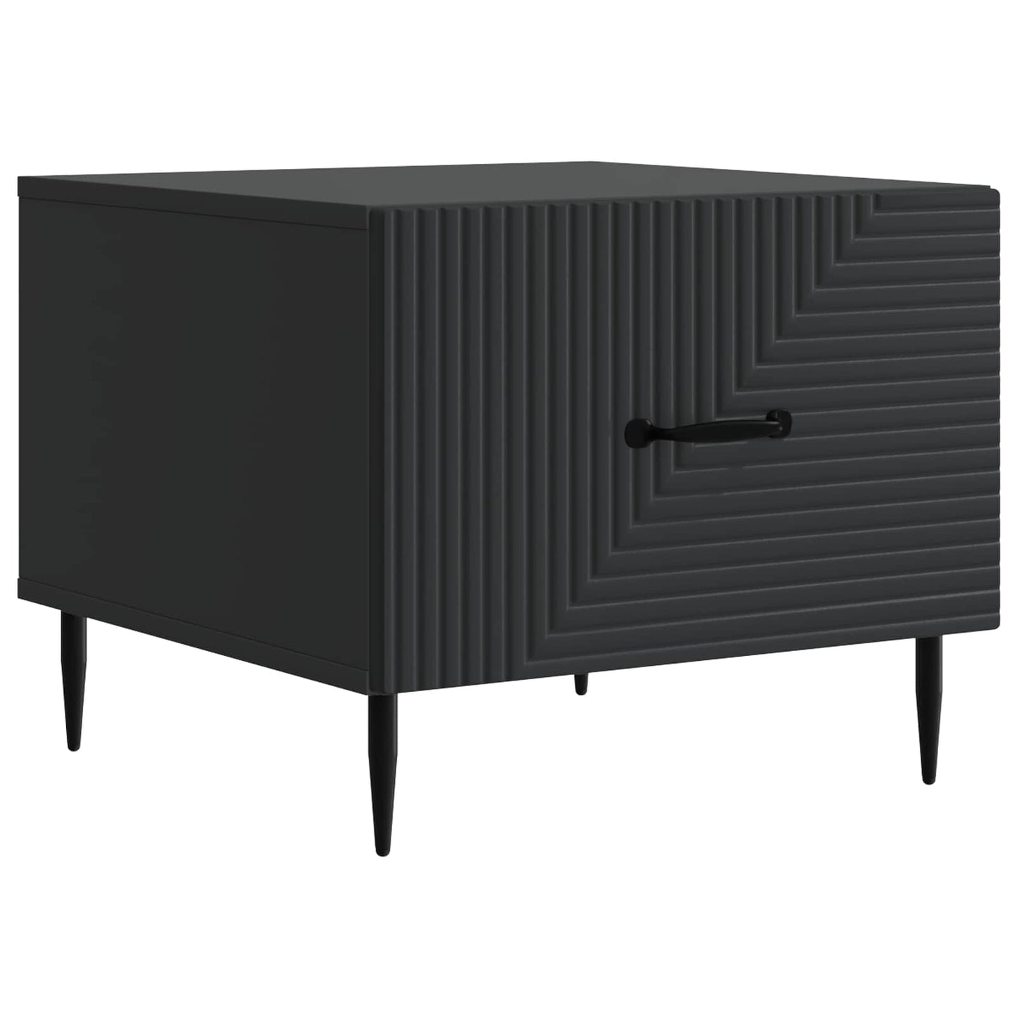 Salontafel met lade Zwart 49 x 50 x 40 cm Bewerkt hout