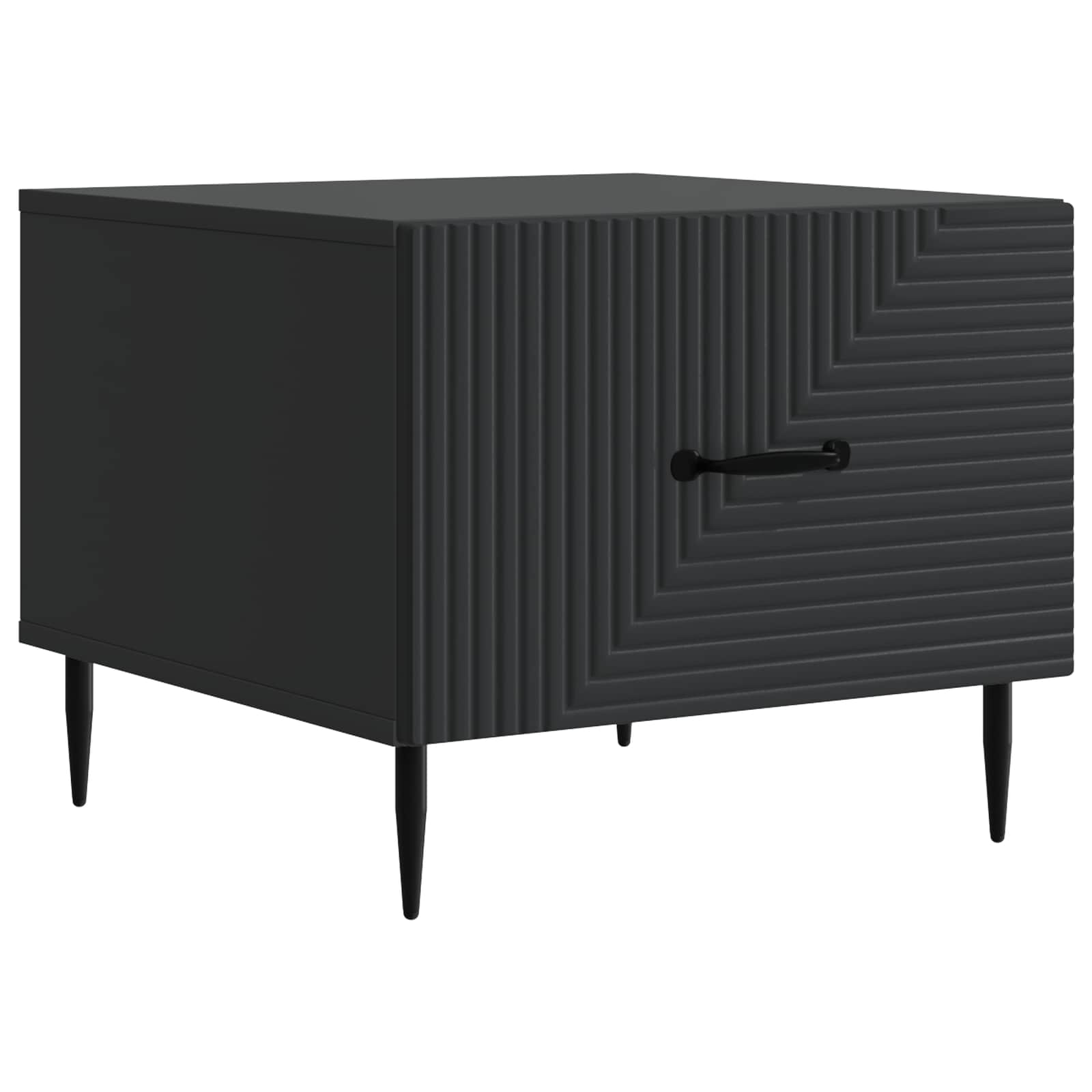 Salontafel met lade Zwart 49 x 50 x 40 cm Bewerkt hout