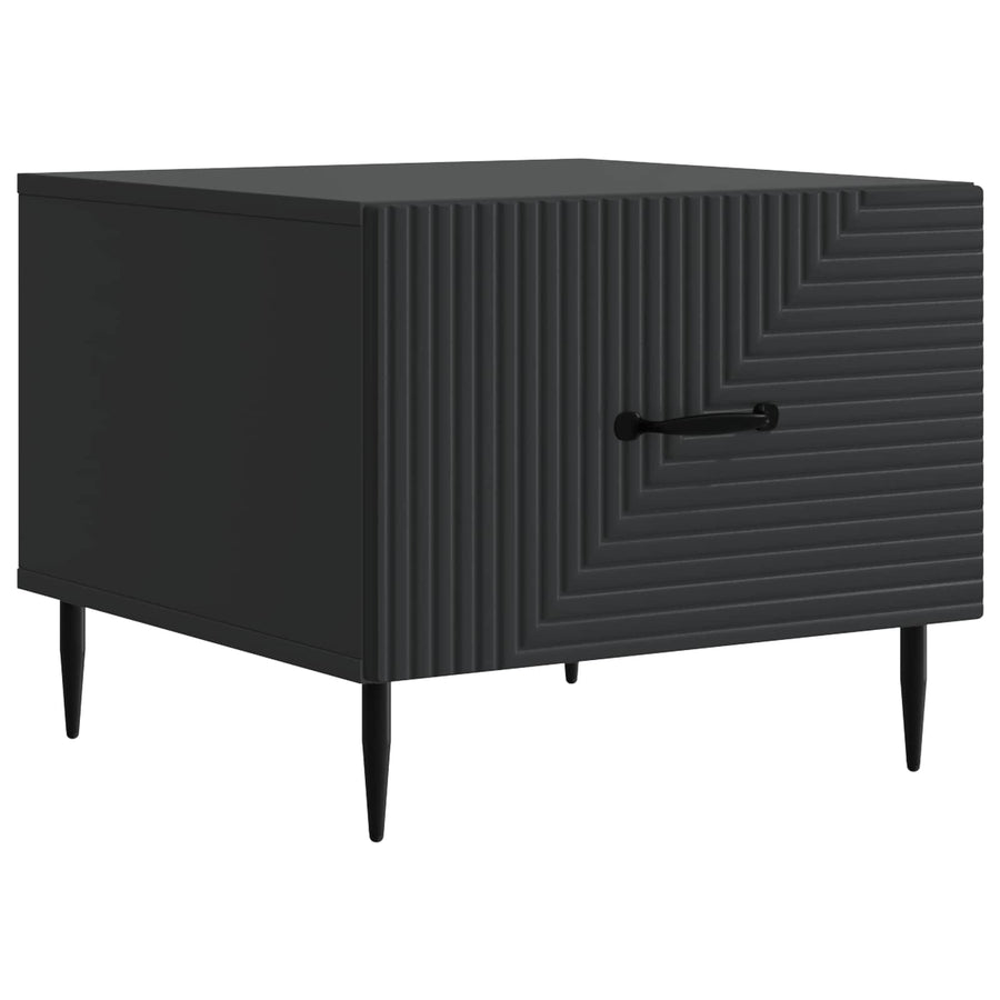 Salontafel met lade Zwart 49 x 50 x 40 cm Bewerkt hout