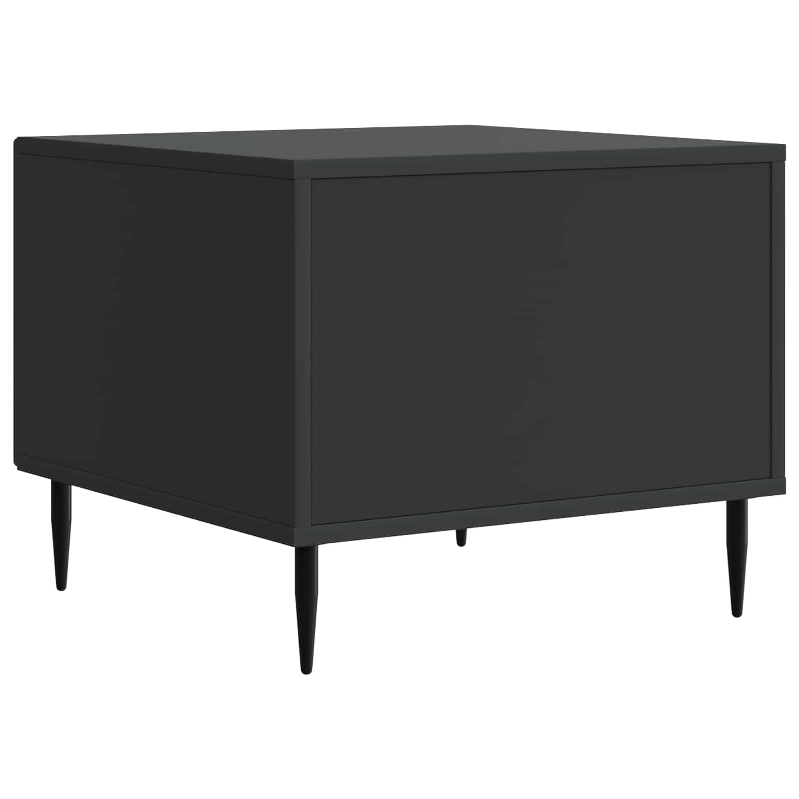 Salontafel met lade Zwart 49 x 50 x 40 cm Bewerkt hout