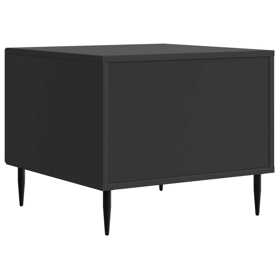 Salontafel met lade Zwart 49 x 50 x 40 cm Bewerkt hout