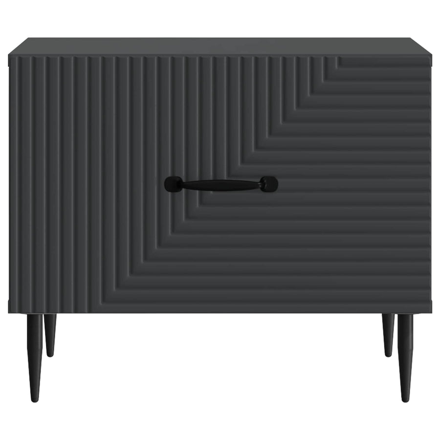 Salontafel met lade Zwart 49 x 50 x 40 cm Bewerkt hout