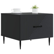 Salontafel met lade Zwart 49 x 50 x 40 cm Bewerkt hout