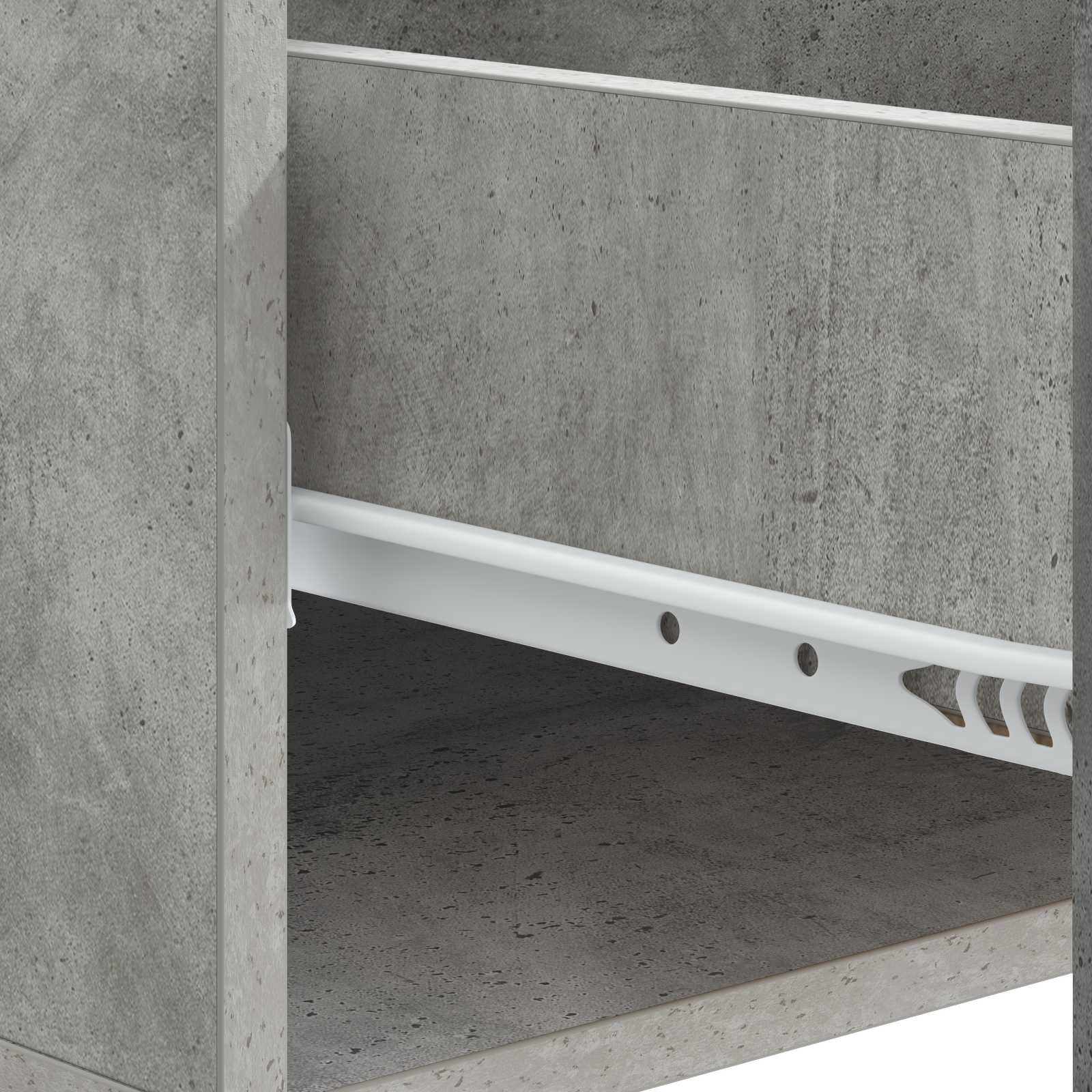 Salontafel met lade Betongrijs 49 x 50 x 40 cm Bewerkt hout